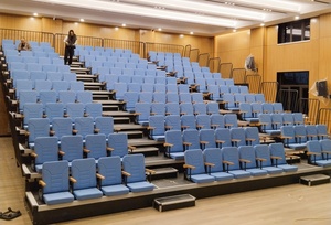 Stunity Modern Telescopic Fabric Seating Systems Retractable Gym <strong>Blecher</strong> Tip Seats for High School College Church Music Shows - Product Image 2