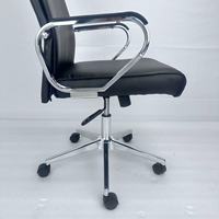 Chaise de bureau en maille au design moderne à dossier haut et à pattes croisées Chaise de visiteur en maille Chesterfield d'ordinateur avec appui-tête d'occasion