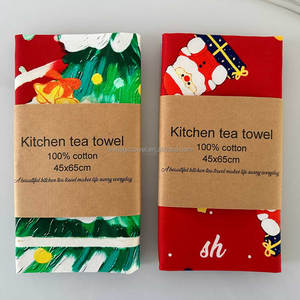 Nouvelle collection 2026 : Lot <span class=keywords><strong>de</strong></span> 2 torchons <span class=keywords><strong>de</strong></span> cuisine en coton 100 % personnalisables avec impression, idéal pour Noël – Ensemble cadeau en tissu <span class=keywords><strong>de</strong></span> sac à farine - Product Image 4