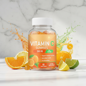 วิตามินซีเข้มข้น OEM ชนิดกัมมี่ ช่วยเสริมสร้างภูมิคุ้มกัน ต่อต้านอนุมูลอิสระ ช่วยดูดซึมธาตุเหล็ก บำรุงผิวขาวใส สำหรับผู้ชาย 2 ชิ้น - Product Image 4