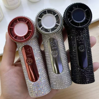 Mini ventilateur à cils en strass brillant, USB, portable, pour extensions de cils, sécheur à diamants, souffleur d'air, usage en salon