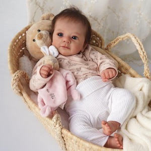Poupée bébé Reborn cheveux bruns 43cm, Adorable poupée douce, jouets de Simulation réalistes