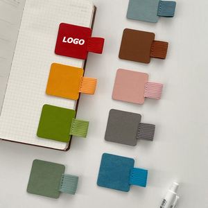 Porte-stylo auto-adhésif élastique pour ordinateur portable et tablette, accessoire en cuir PU avec boucle pour stylo, pour carnets et cadeaux promotionnels - Product Image 1