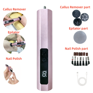 Dispositivo multifuncional de cuidado personal 3 en 1: removedor de callos, pulidor de uñas y depilador - Product Image 2