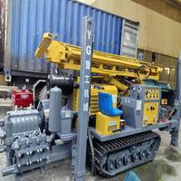 Foreuse mobile sur roues de 200 m pour puits d'eau, machine de forage hydraulique pour projets de puits d'eau en zones isolées