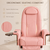 Fauteuil de pédicure électrique avec spa pour les pieds, dossier inclinable massant et bain à remous pour salon de manucure professionnel et équipement de spa beauté