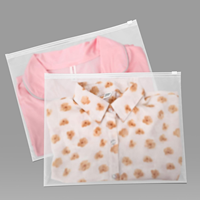 Emballage extérieur de transport sac auto-scellant givré logo imprimable sac à fermeture éclair en plastique blanc Transparent personnalisé