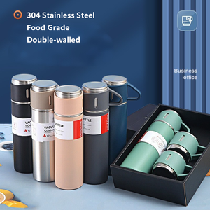 Popolare Set Regalo Aziendale da 500ml, <span class=keywords><strong>Tazza</strong></span> Portatile in Acciaio Inox, <span class=keywords><strong>Thermos</strong></span> con 3 Coperchi - Product Image 1