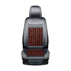 Coussin de siège de voiture en cuir et perles de bois pour Audi A4/Q3, compatible airbag, style sport, couleurs personnalisables, universel - Product Image 1