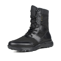 Bottes tactiques respirantes en toile, légères, avec semelle EVA amortissante, pour la randonnée en extérieur, avec fermeture éclair