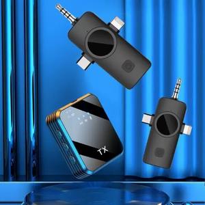 Nuevo F12 F13 F16 Micrófono de clip de cuello inalámbrico 3 <span class=keywords><strong>en</strong></span> 1 Micrófono de solapa con reducción de <span class=keywords><strong>sonido</strong></span> <span class=keywords><strong>en</strong></span> vivo para disparos al aire libre - Product Image 4