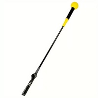 Entrenador de Swing de Golf OEM de 47 Pulgadas con Empuñadura de TPE, Cabeza de Silicona y Varilla de Fibra de Vidrio, Ayuda para el Entrenamiento de Swing de Golf