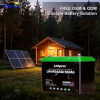 Batería LiFePO4 24V 150AH Grado A 6000 Ciclos, Batería de Litio para Almacenamiento Doméstico, RS485 BMS, Conector Anderson, CE RoHS IP67, Servicio OEM ODM