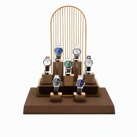 Support d'affichage de montre de style nouveau, vitrine de fenêtre, métal haut de gamme, coins arrondis verticaux