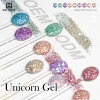 ICE NOVA Vernis Gel Effet Pailleté Uni-corn Super Brillant 20 Couleurs OEM Marque Privée Vernis Gel UV Pailleté Effet Reine Scintillante