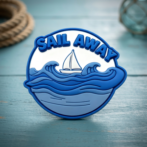 Patch personnalisé en silicone souple en relief 3D à coudre, forme ronde, pour chapeaux – Article personnalisable en gros - Product Image 4