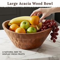 Bol à fruits en bois pour comptoir de cuisine, bol en bois en forme d'abeille, bol en bois naturel, grand bol en bois en forme d'abeille