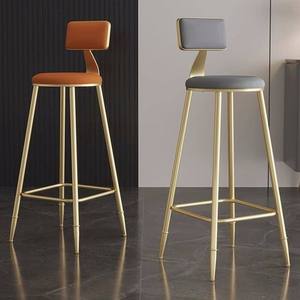Modern Home Minimalist Velvet Bar Counter <b>Stool</b> Customizable Factory Gold Metal <b>Vintage</b> Design for Cafe Restaurant Furniture Ita - Product Image 3