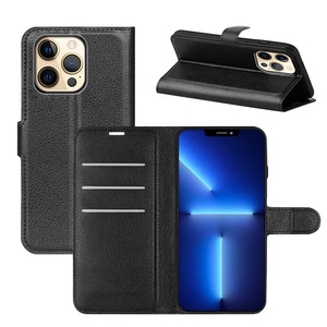 Étui en cuir PU à <span class=keywords><strong>clapet</strong></span> pour téléphone portable et porte-cartes pour <span class=keywords><strong>iphone</strong></span> 13 14 promax - Product Image 2