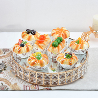 Présentoir en métal doré avec perles en cristal, support élégant de gâteau de mariage et décoration, style cour de luxe, offre spéciale, 1 pièce