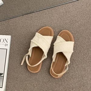 Popular cómodo bonito lujo plano mujer señoras zapatos señoras sandalia - Product Image 4