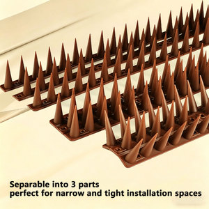 MeiZhongKai Brown Plastic Bird <strong>Spikes</strong>, Anti Pigeon/<strong>Cat</strong>/Animal Deterrent <strong>Spikes</strong> for Roof Fence Balcony - Product Image 4