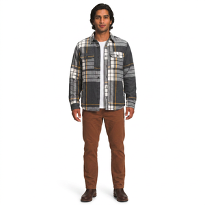 Veste en flanelle d'hiver 2024 pour hommes, chemise en flanelle matelassée, chemise épaisse en polaire rembourrée pour hommes, décontractée - Product Image 1