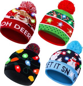 Bonnet de Noël personnalisé brodé de haute qualité, écologique et lumineux, accessoire festif pour enfants pour les fêtes d'hiver - Product Image 2