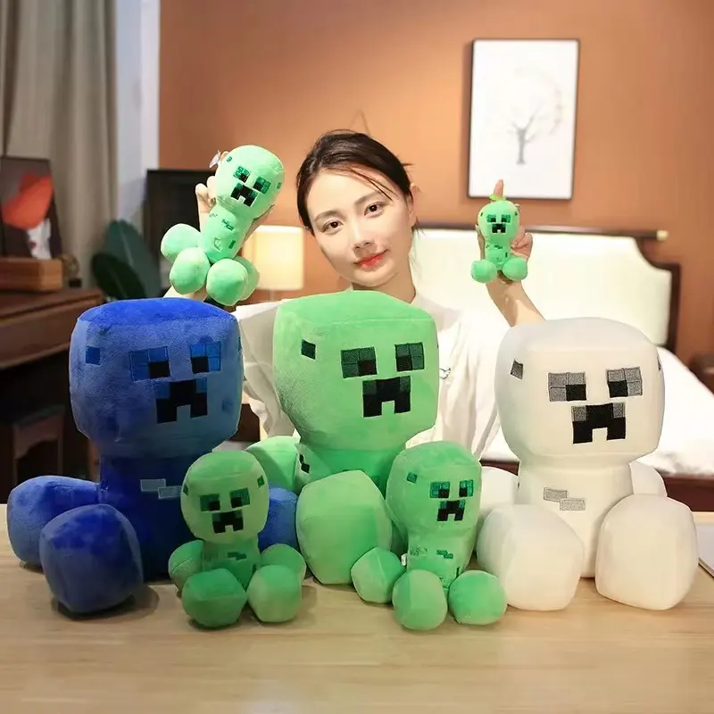 Hot Sell Minecraft- Plush Toys Creeper Steve Zombie Bat Squid Crossing Game Enderman Ocelot Pig Baby Sheep spider Doll