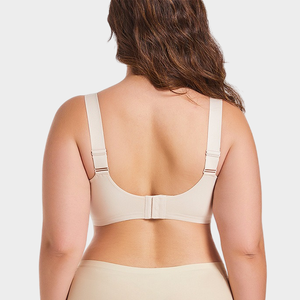 Custom Sexy Big Boobs Bh Soutien Kloof Push Up Gewatteerde Draadloze Zachte Ondersteunende Anti Slappe Minimalisator Bh Vrouwen