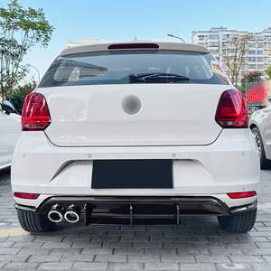 ลิ้นกันชนหลัง Volkswagen Polo MK5 6R PP สีดำเงา ปี 2009-2014 - Product Image 1