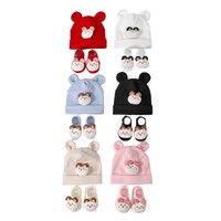 Conjunto de Gorro y Pañuelo para Bebé Rain Elf, Transpirable, de Punto, Relleno de Algodón, con Orejas de Muñeca, para Recién Nacidos