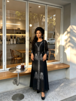 Robe d'été en mousseline de soie à motifs estampés à chaud, élégante et tendance, pour femmes musulmanes de Dubaï et d'Arabie Saoudite, collection 2026, best-seller