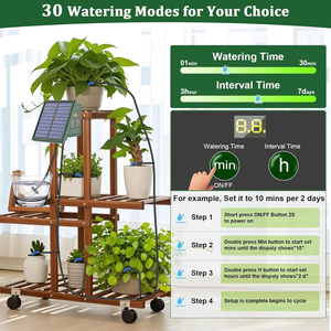 Kit <span class=keywords><strong>de</strong></span> <span class=keywords><strong>Riego</strong></span> Automático por Goteo Todo en Uno, 30 Modos Personalizables e Instalación Sencilla para Balcones, Macetas y Jardines - Product Image 2