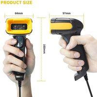 Lecteur de codes-barres 2D sans fil K2 avec support, lecteur de codes QR, PDF417 pour paiement mobile