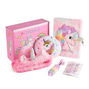 Girlish Cute Rainbow Unicorn Stationery Set Wholesale School Supplies Kit <b>for</b> Kids Ballpen Notebook Box <b>Gift</b> <b>for</b> Students - Product Image 1