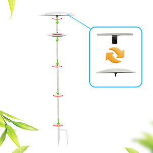 Mangeoires d'oiseaux JH-Mech pour l'extérieur Support de mangeoire à oiseaux en métal à plaque amovible résistant aux intempéries et réglable en hauteur - Product Image 3