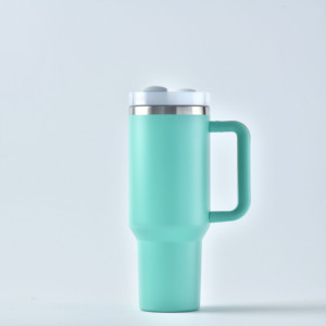 Mug de voyage isotherme à double paroi en acier inoxydable de 40 oz avec poignée pour les fêtes, expédié depuis l'entrepôt américain - Product Image 5