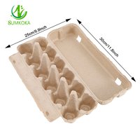 Boîte à œufs en pulpe moulée en papier recyclé écologique SUMKOKA à 12 cellules, compostable, jetable, pour l'emballage des œufs