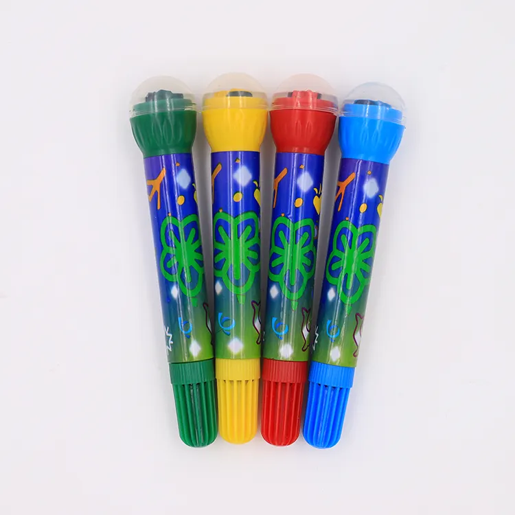 Washable ink felt tip mini double head roller stamp water color pen set for children