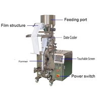 Machine d'emballage verticale automatique pour petits sachets de bonbons, granulés, noix, noix de cajou, graines de tournesol et grains de café