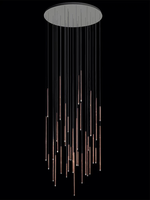 Lampe Suspendue LED Moderne Personnalisable pour Hall d'Hôtel, Hall d'Ascenseur, Décoration de Tube Droit, Luminaire Suspendu pour Cuisine