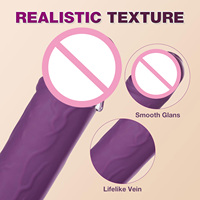 Leistungsstarker Silikon-Stoßvibrator mit Realistischen Dildos, Heizfunktion, G-Punkt- und Klitoris-Stimulation, Anales Sexspielzeug für Frauen, Männer und Paare