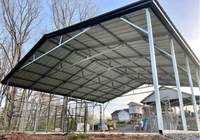 Grand abri de voiture moderne en acier préfabriqué, grand espace, anti-soleil et anti-pluie, abri de stationnement métallique pour entrepôt, atelier, pick-up, SUV, camion