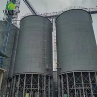 Système de stockage de silo à fond trémie galvanisé pour entrepôts de céréales, fermes agricoles et usines d'aliments pour animaux, capacité de 50 à 2000 tonnes