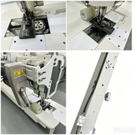 Machine à coudre à bras long de 40 pouces, à double aiguille, à entraînement par entraînement par le bas et point de surjet pour tentes, bâches de camion et bâches.