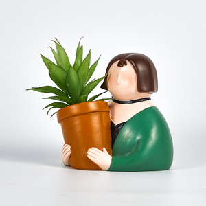 Bình Hoa Mặt Người Dễ Thương Bình Nhựa Trồng Cây Mọng Nước Chậu Hoa Đầu Mặt Nhân Vật Hoạt Hình Bình Hoa Nhân Vật Để Bàn Trong Nhà - Product Image 3