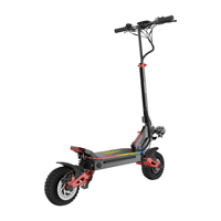 Trottinette électrique double moteur 10 pouces pour adultes 2400W 48V 15.6Ah, plateau en acrylique rouge, pliable, 60km/h, longue autonomie 70km, vente en gros