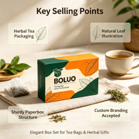 Boîte cadeau en papier pour sachets de thé aux herbes personnalisés