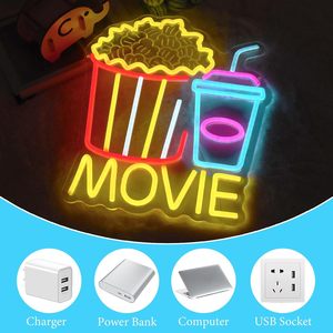 Movie Letreros Neon LED dimmable USB powered ambient <b>light</b> store <b>window</b> decoration <b>light</b> street indicator <b>light</b> landscape <b>light</b> - Product Image 1